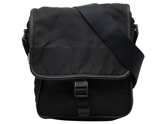 Sac bandoulière avec logo Prada Noir