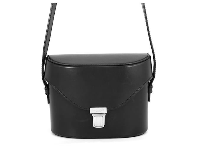 Sac à bandoulière en cuir noir Yves Saint Laurent 