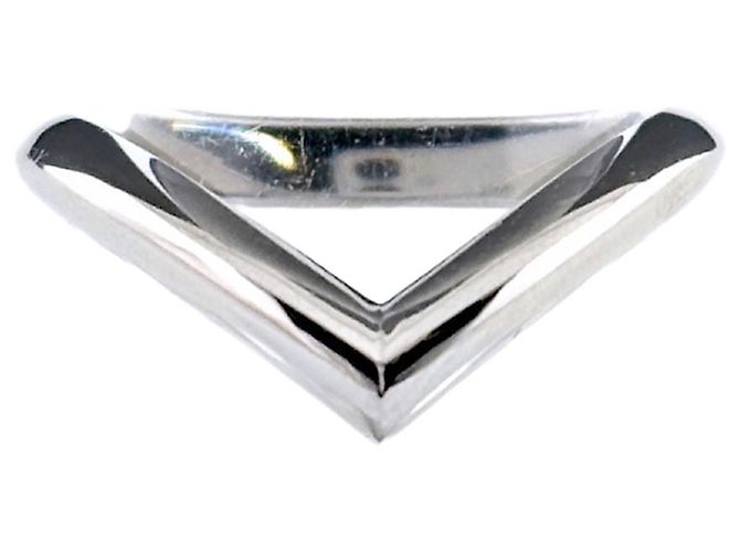 Anillo Louis Vuitton Diamond Ring V en Platino Plata