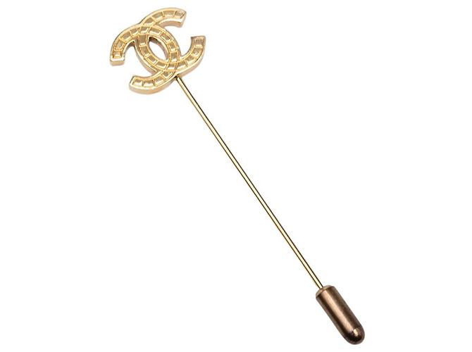 Classique Broche épingle Chanel Coco Mark Doré