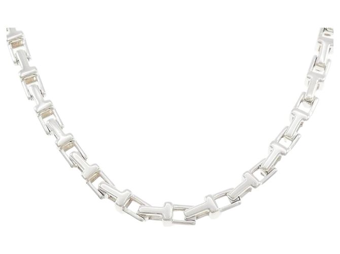 Tiffany & Co Collana a catena sottile Tiffany T Argento