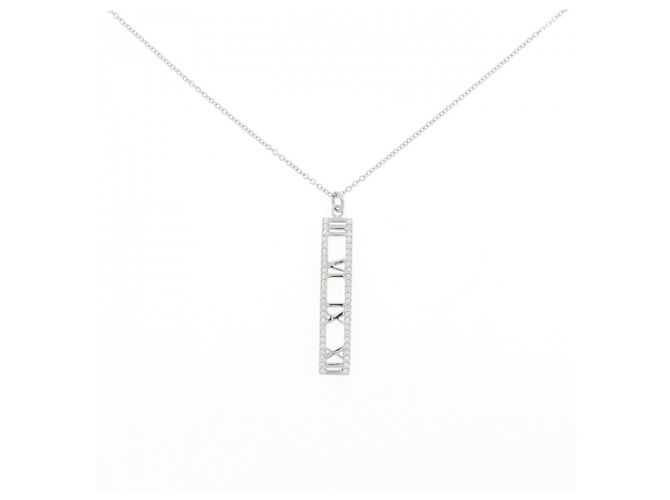 Tiffany & Co Collar Tiffany Atlas en oro blanco Dorado