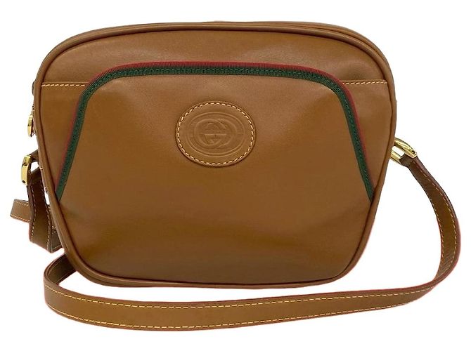 Borsa a tracolla in pelle Gucci Marrone