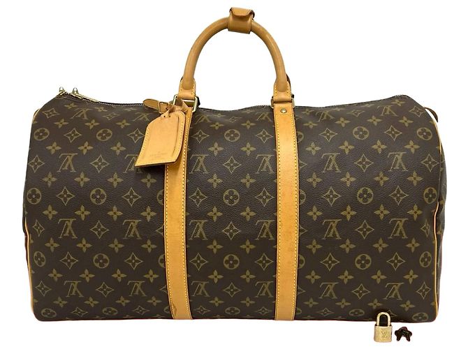 Bolso Boston Louis Vuitton Keepall 50 Monogram Castaño