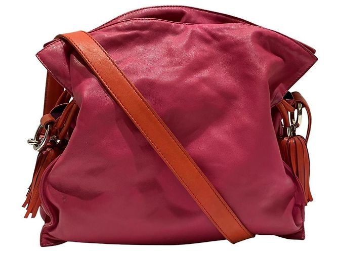 Borsa a tracolla in pelle Loewe Rosa