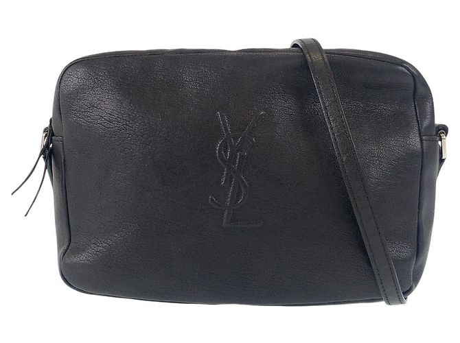 Yves Saint Laurent Borsa a tracolla in pelle Saint Laurent Paris Nero 