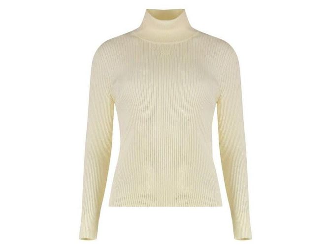 Céline Wollpullover mit Rollkragen Weiß 