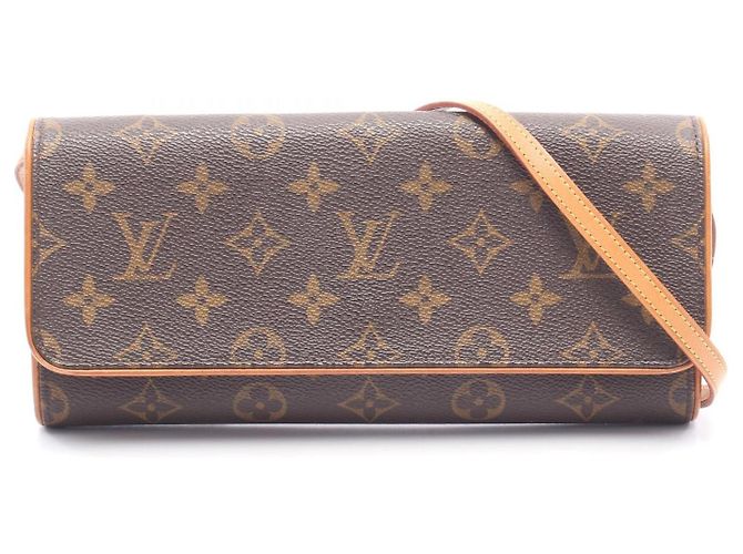 Pochette Twin GM Louis Vuitton Monogram Coated Canvas Borsa a Spalla Marrone