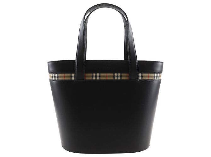 Bolsa de couro Burberry Preto