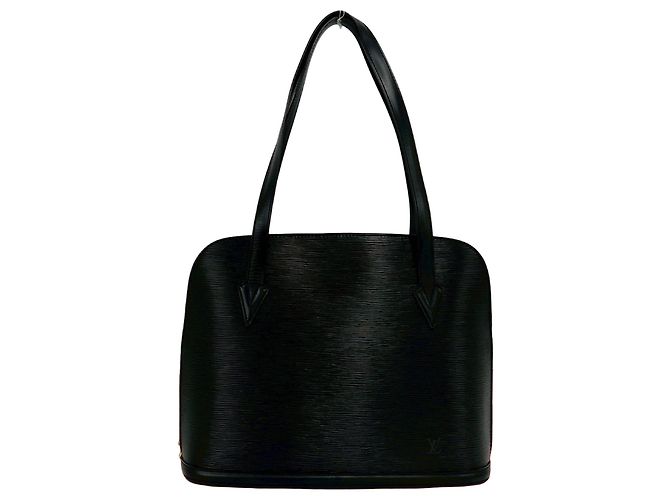 Bolso Tote de Cuero Epi Louis Vuitton Negro