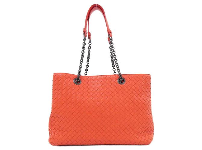 Borsa in agnello Bottega Veneta Rosso