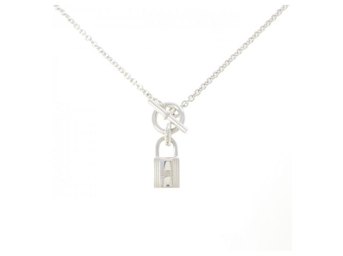 Hermès Collana Hermes Amulette Cadena 925 Silver Argento Metallico
