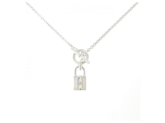Hermès Hermes Amulette Cadena 925 Silver Halskette Silber Metallisch 