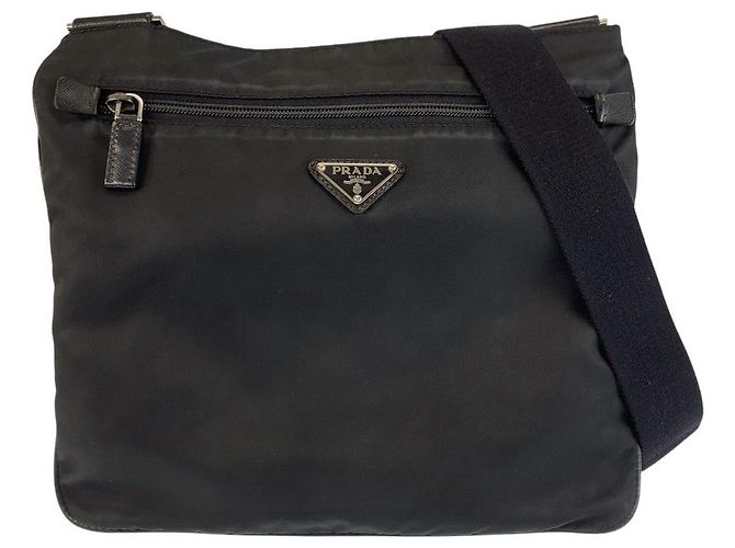Prada Tessuto Nylon Shoulder Bag Black