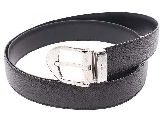 Cintura Louis Vuitton Sangle Classique Taiga Nero