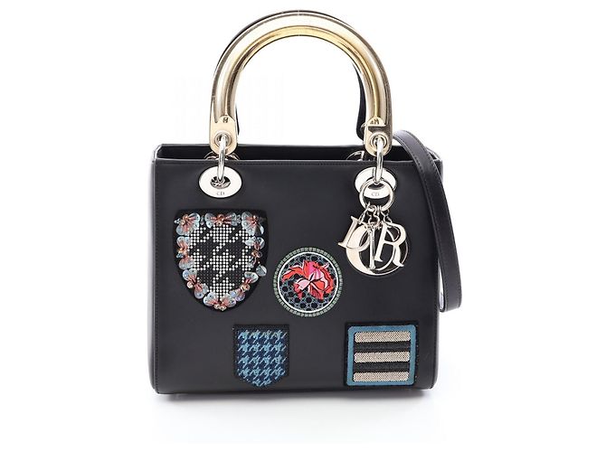 Christian Dior Borsa a 2 modi in pelle LADY DIOR di Dior Nero