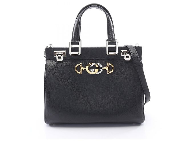 Sac à main 2way en cuir Zumi de GUCCI Noir