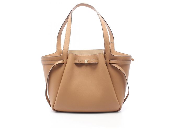 Bolso Tote de cuero Romy de Tory Burch Castaño