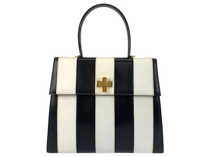 Céline CELINE Lederhandtasche Weiß