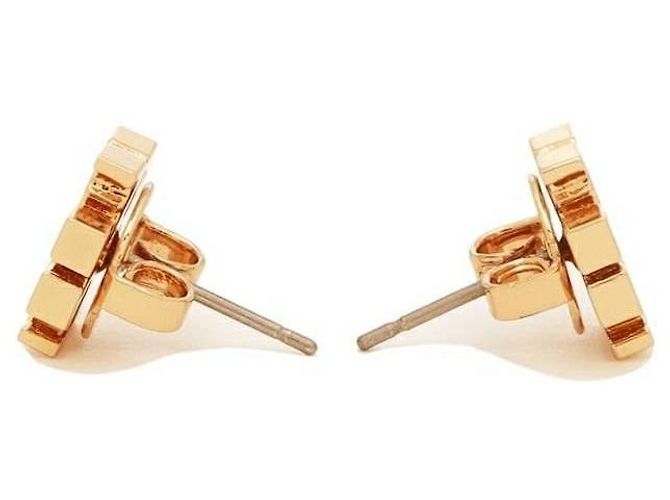 Tory Burch Orecchini a lobo con logo D'oro Metallico 