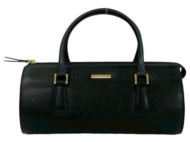 Burberry Lederhandtasche Schwarz