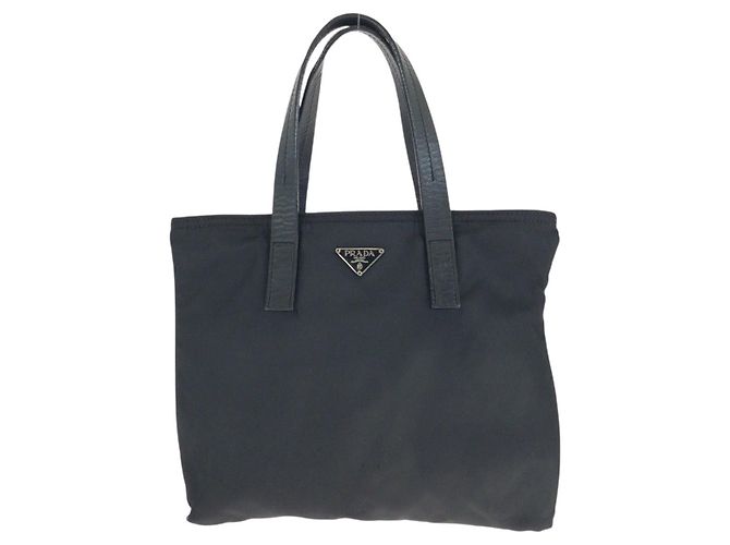 Borsa Prada Nylon Leather Tessuto Logo Nero