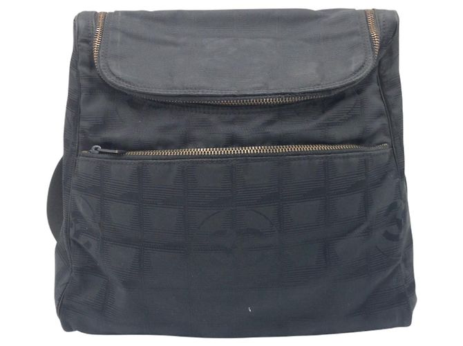 Chanel Nylon Coco Mark Backpack Black