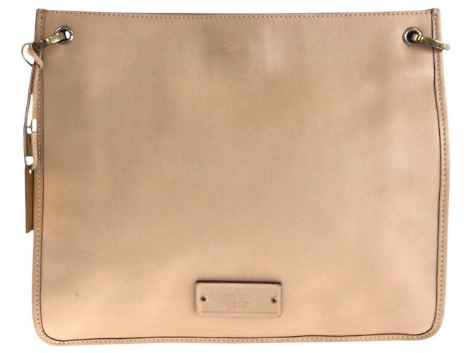 Bolsa de ombro de couro Gucci Pochette Marrom Bege