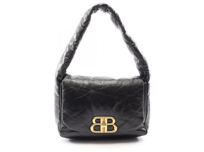 Borsa a tracolla in pelle Balenciaga Monaco Nero