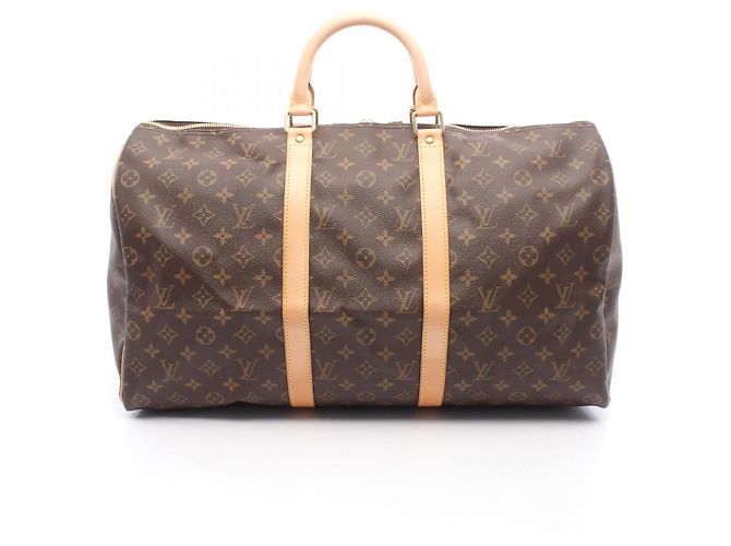 Sac Boston Louis Vuitton Keepall 50 Monogram Marron