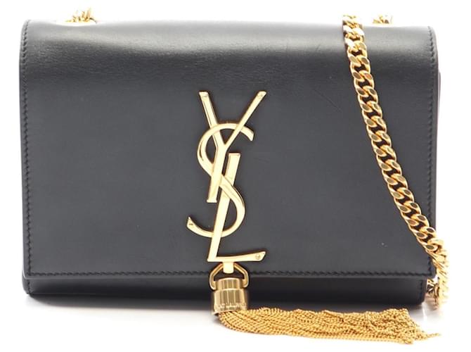 Yves Saint Laurent Sac à bandoulière Kate en cuir Saint Laurent Paris Noir 