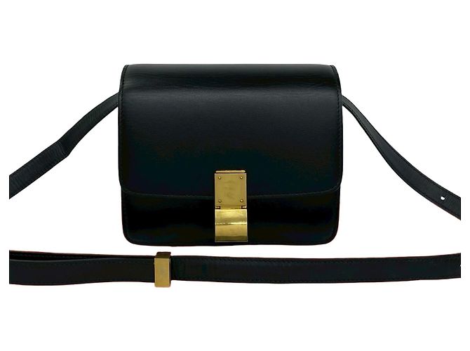 Céline Borsa a tracolla Celine Classic Box in pelle Nero