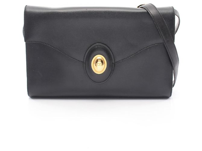 Borsa a tracolla in pelle Christian Dior Nero