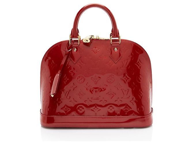 Borsa Louis Vuitton Monogram Vernis Alma PM Rosso