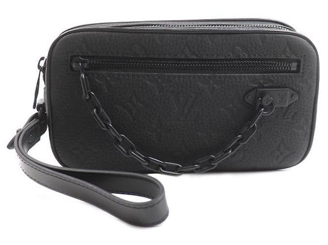 Pochette Volga en cuir Louis Vuitton Noir