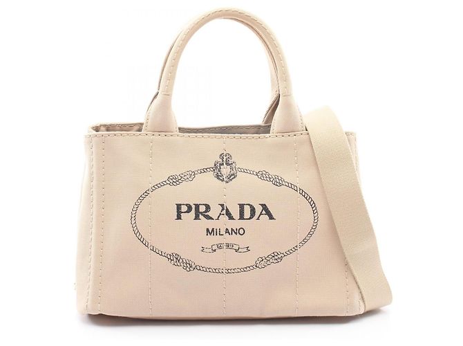 Tote Sac cabas 2way Prada CANAPA Marron Beige