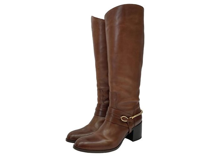 Autre Marque Sartore Leather Boots Brown