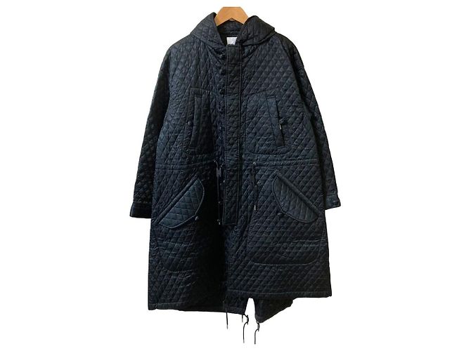 Autre Marque Casaco longo acolchoado noir kei ninomiya Preto
