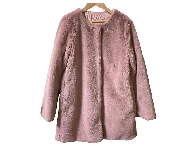 Autre Marque Abrigo reversible sin cuello de pelo ecológico MAX&Co. Púrpura