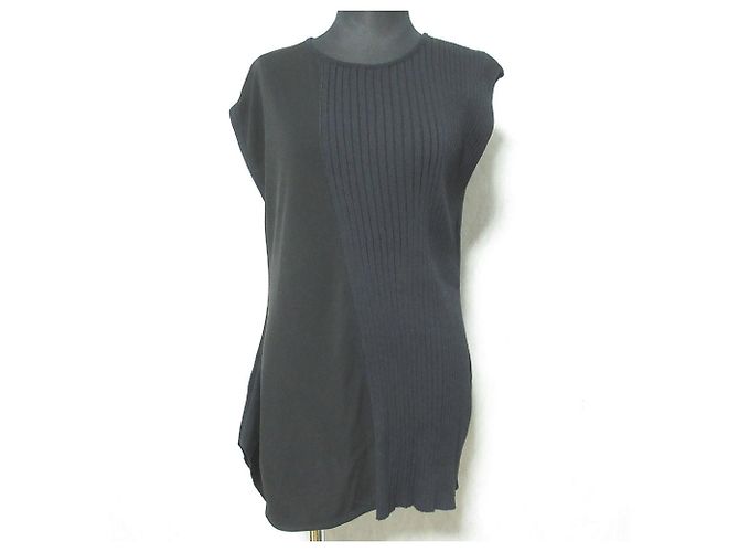 Lanvin Collection Asymmetry Docking Cutsew Nero