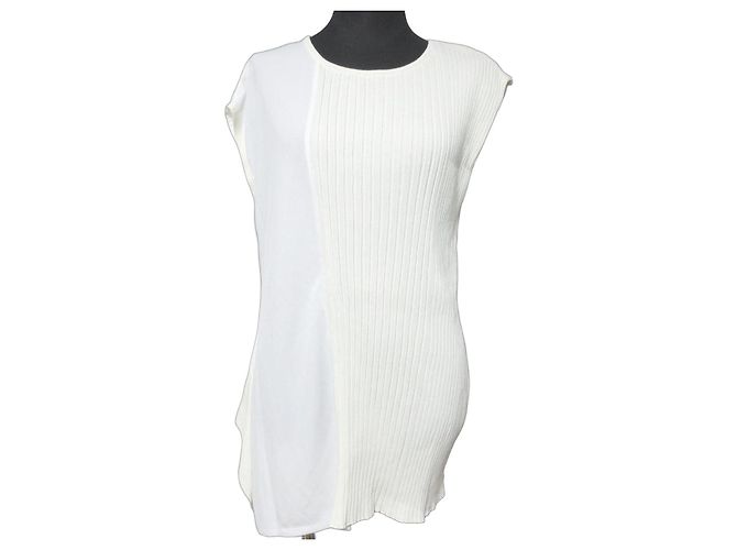 LANVIN COLLECTION Asymmetrical Docking Cutsew Eggshell