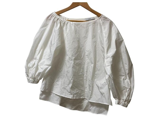 Autre Marque Blusa Balloon Asimétrica Alunc Blanco