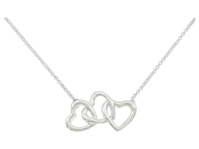 Tiffany & Co Collana Tiffany Triple Open Heart Argento