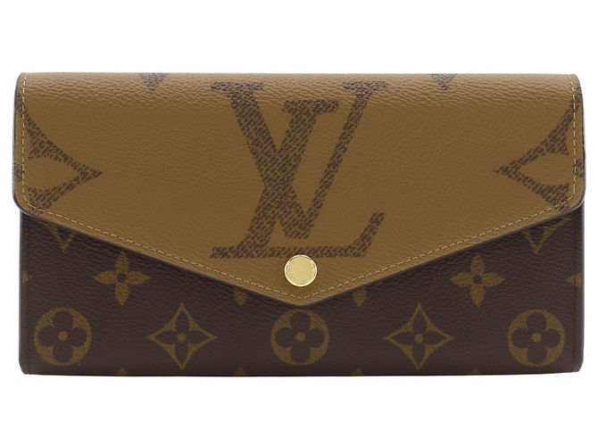 Louis Vuitton Sarah Wallet NM Reverse Monogram Giant and Monogram Canvas Brown