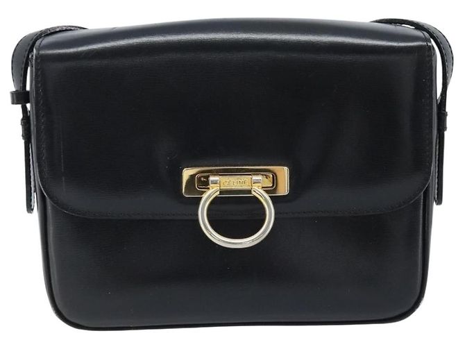 Céline Celine Shoulder Couro Preto