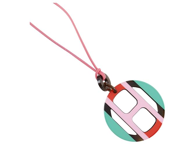 Hermès Colar Hermes Buffalo Horn and Horn Rosa 