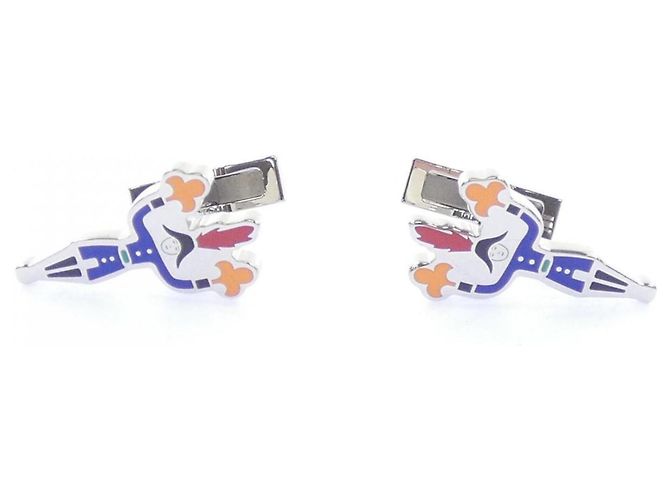 Hermès Gemelli Hermes blu navy e rosso Argento 