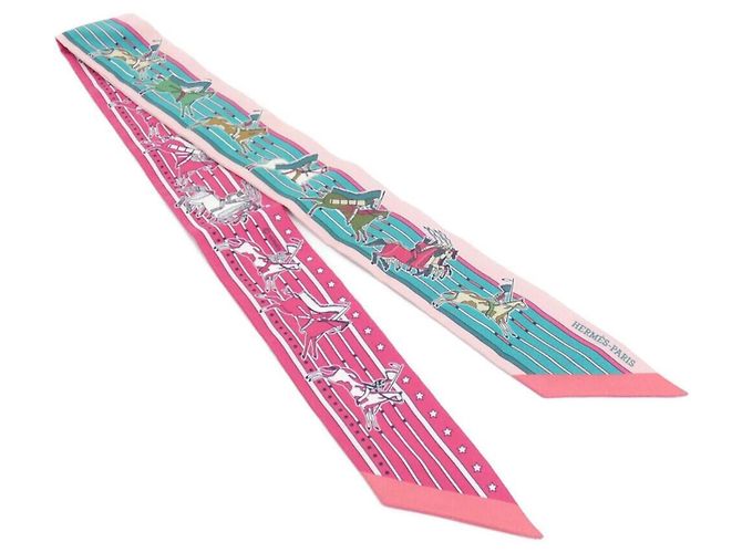 Hermès Sciarpa Twilly Hermes PANI LA SHAR PAWNEE Rosa