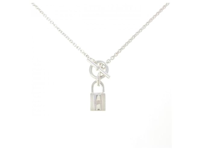 Hermès Collier Amulette Cadena Hermes Argenté 