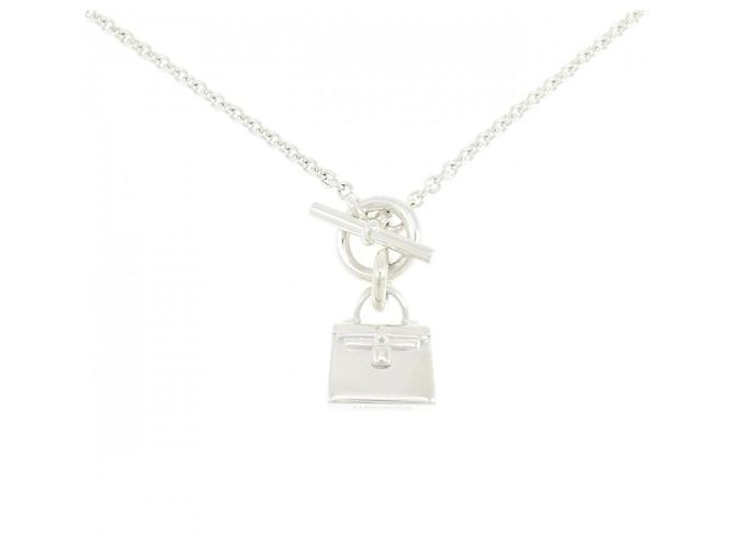 Hermès Collana Amulette Kelly Hermes Argento